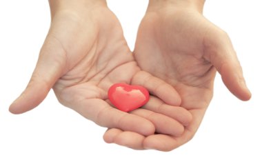 kalp içinde ile birleştirilen el