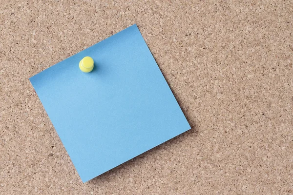 Blaue Notiz auf der Tafel — Stockfoto