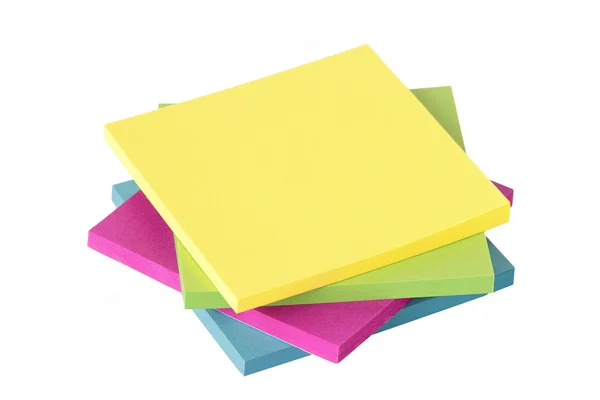 Colored notes on white background — Stock Photo, Image