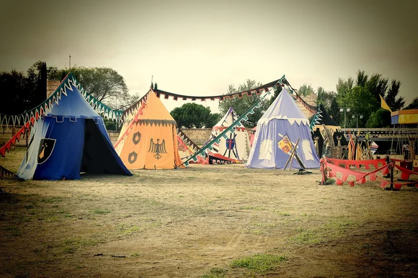 Medieval military camp — Stock Photo, Image