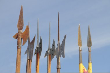 old medieval spears clipart