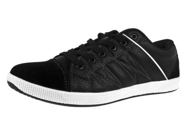 erkek spor ayakkabı beyaz zemin üzerine yakın çekim