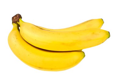 Beyaz arkaplanda izole edilmiş muz sürüsü