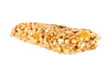 Beyaz arka plan üzerinde sağlıklı Granola bar