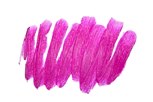 Violett färg läppstift stroke på vit bakgrund — Stockfoto