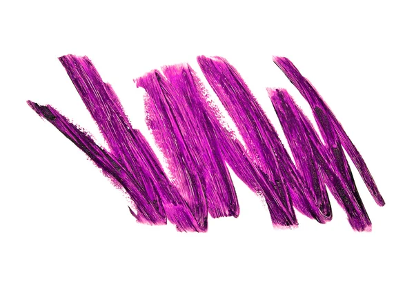 Violett färg läppstift stroke på vit bakgrund — Stockfoto