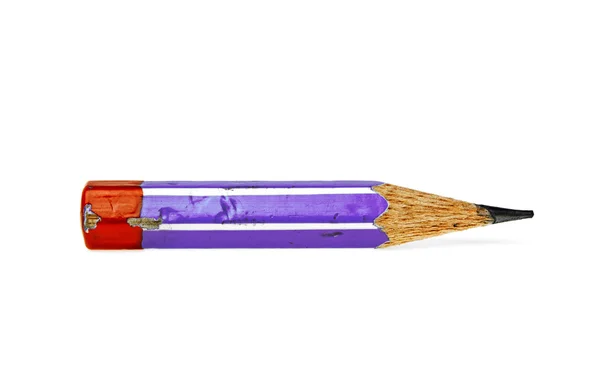 Lápis violeta velho isolado no fundo branco — Fotografia de Stock