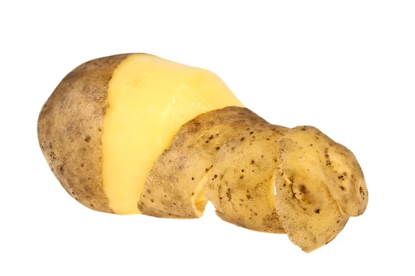Картопля з шкіркою ізольовані на білому тлі — стокове фото