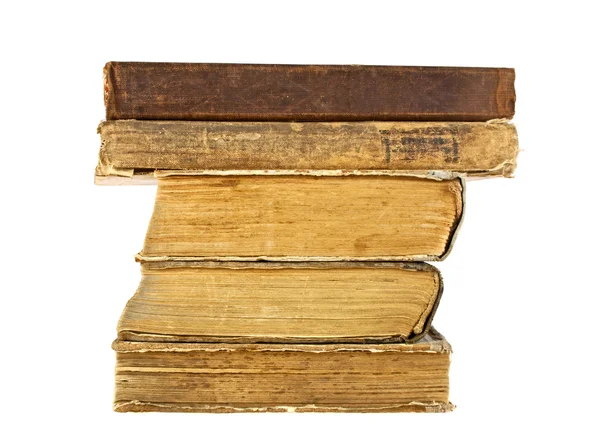 Pino vanhoja kirjoja valkoisella pohjalla — kuvapankkivalokuva