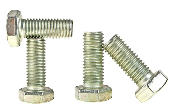 New bolts isolated on white background — Stock Photo, Image