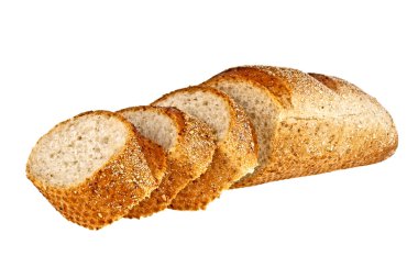Beyaz bir arka plan buğday ekmek