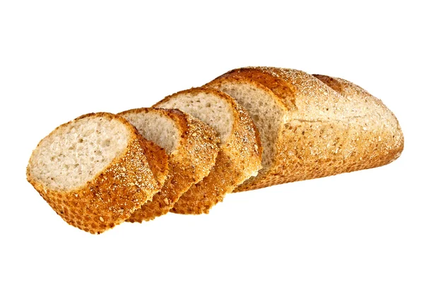 Buchweizenbrot auf weißem Hintergrund — Stockfoto