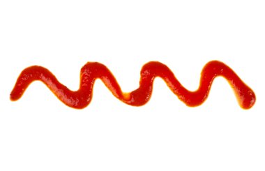 Beyaz bir arka plan domates ketçap