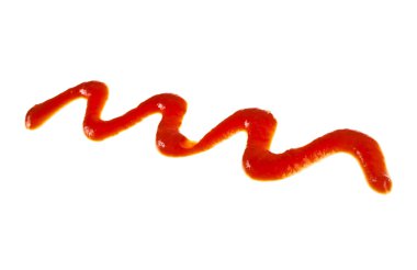 Beyaz bir arka plan domates ketçap