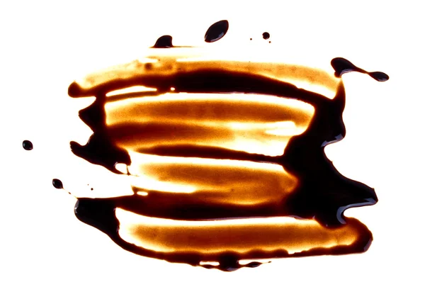 Flüssige Schokolade isoliert auf weißem Hintergrund — Stockfoto