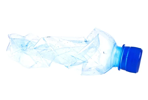 Použité plastové lahve na bílém pozadí — Stock fotografie