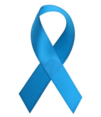Teal ribbon on a white background clipart