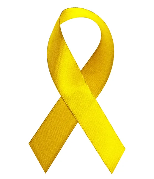 Yellow Support the Troops Ribbon isolated on white background — Stock Photo, Image