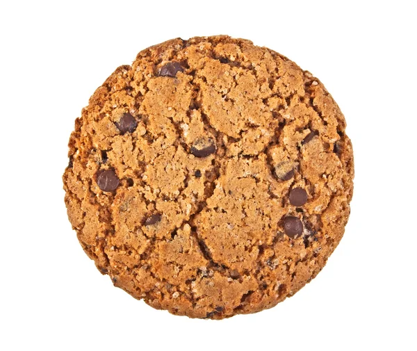 Chocolate Chip Cookie isoliert auf weißem Hintergrund — Stockfoto