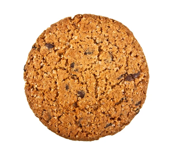 Chocolate Chip Cookie isoliert auf weißem Hintergrund — Stockfoto