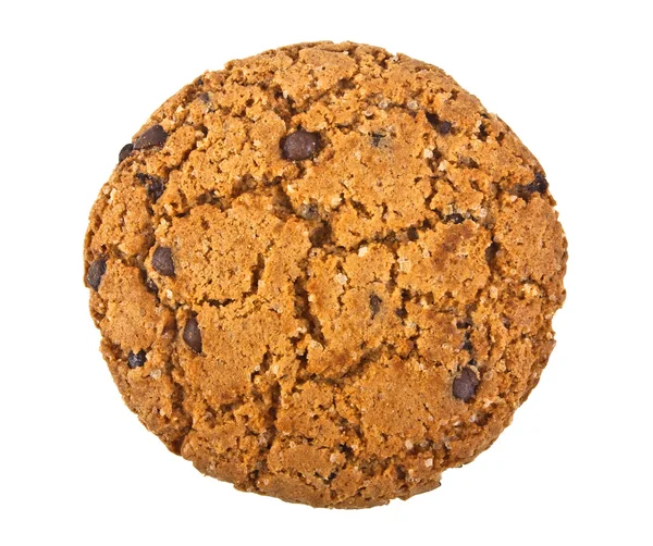 Beyaz arkaplanda izole edilmiş çikolatalı kurabiye — Stok fotoğraf