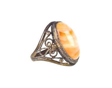 beyaz zemin üzerinde Vintage ring