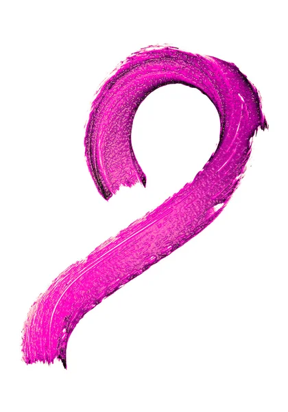 Lila színű rúzs stroke fehér háttér — Stock Fotó