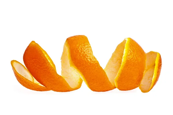 Orange peel against white background — Stock Photo, Image