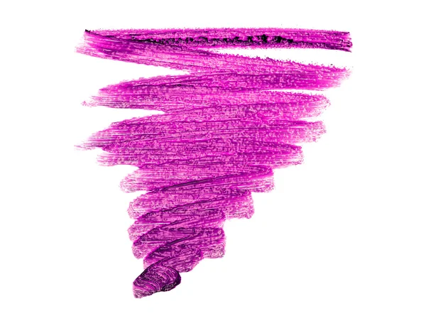 Violeta cor batom acidente vascular cerebral no fundo branco — Fotografia de Stock