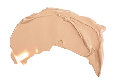 Vakıf iftirası beyaz bir arkaplanda izole edilmiş. Kozmetik sıvı temeli şablonu oluşturur. Güzellik ve kozmetik minimalist kavram.