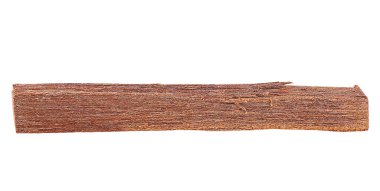 Single sandalwood stick isolated on a white background. Chandan.