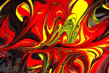 Soyut yağlı boya karışımı. Düz bir yüzeyde karışık boyalar. El boyaması arka plan.