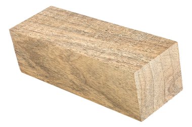 Tahta kiriş beyaz arka planda izole edilmiş. Ceviz tahtası. Ceviz ağacı.