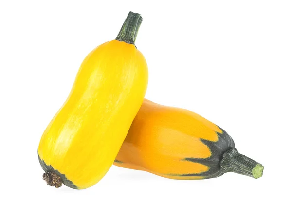 Fruits Courgettes Jaunes Frais Isolés Sur Fond Blanc Courgette Jaune — Photo