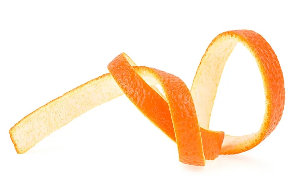 Enkelorange Skal Isolerad Vit Bakgrund Vitamin Skönhetskoncept För Huden — Stockfoto