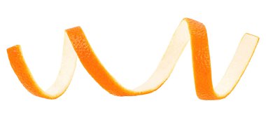 Taze portakal kabuğu beyaz arka planda izole edilmiş. Turunçgillerin lezzeti. C vitamini.