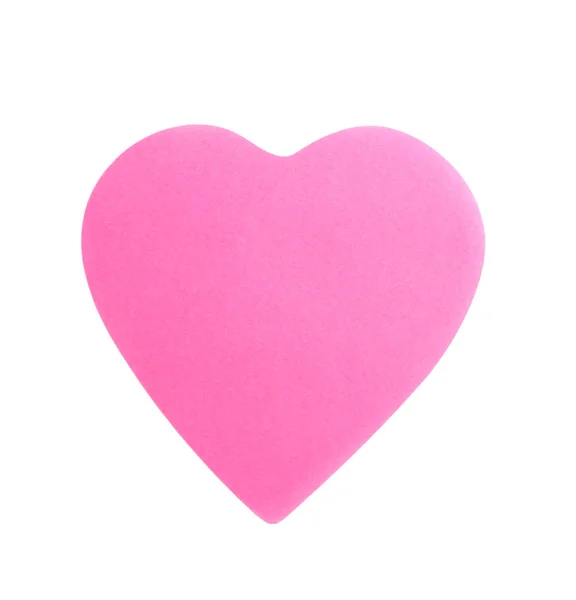 Pink heart on a white background — Stock Photo, Image