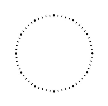 Beyaz arka plan üzerinde oklarla saat arama