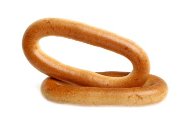 Beyaz bir arka plan üzerinde izole simit