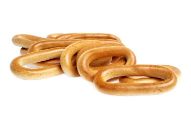 Beyaz bir arka plan üzerinde izole simit