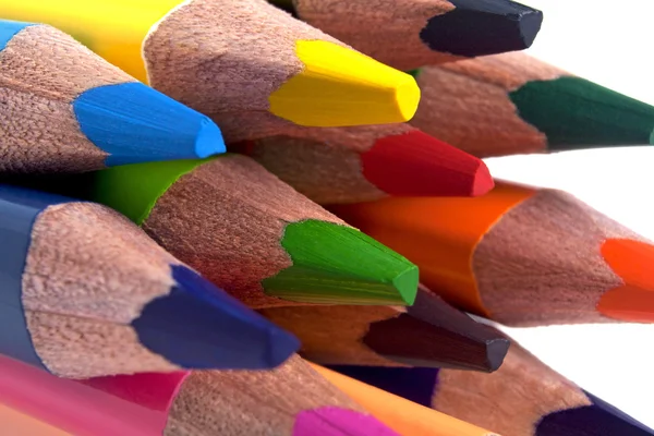 Crayons de couleur macro, éducation — Photo