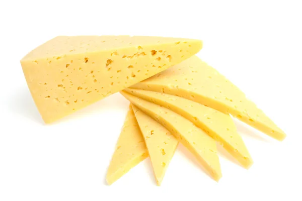 Sýr izolované na bílém pozadí — Stock fotografie