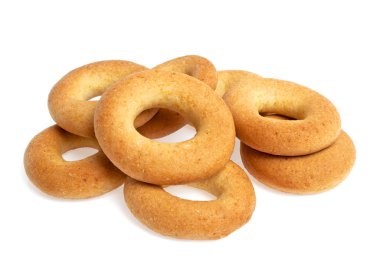 Beyaz bir arka plan üzerinde izole simit 