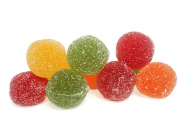 Jujube colored balls, isolated on a white background clipart