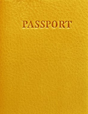 Pasaportunuz için deri kapak, arka plan olarak kullanılabilir