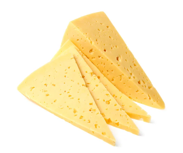 Käse isoliert auf weißem Hintergrund — Stockfoto
