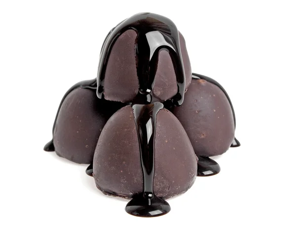 Chocolate doce isolado em um fundo branco — Fotografia de Stock
