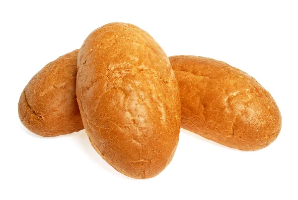 Beyaz arka plan üzerinde izole buğday ekmeği — Stok fotoğraf