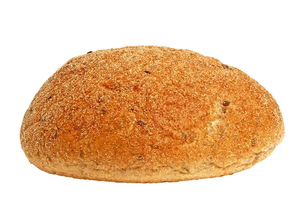 Laib Roggen hausgemachtes Brot isoliert auf weißem Hintergrund — Stockfoto