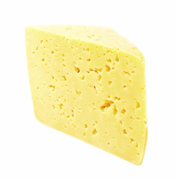 Morceau de fromage isolé sur fond blanc — Photo